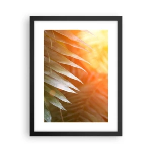 Póster en marco negro - Mañana en la selva - 30x40 cm