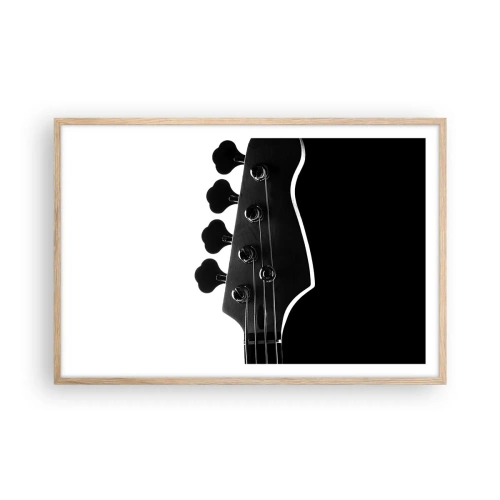 Póster en marco roble claro - Silencio musical  - 91x61 cm