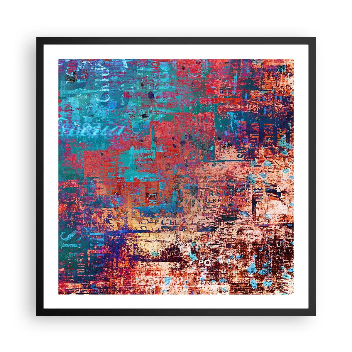 Póster en marco negro - Memoria y olvido - 60x60 cm