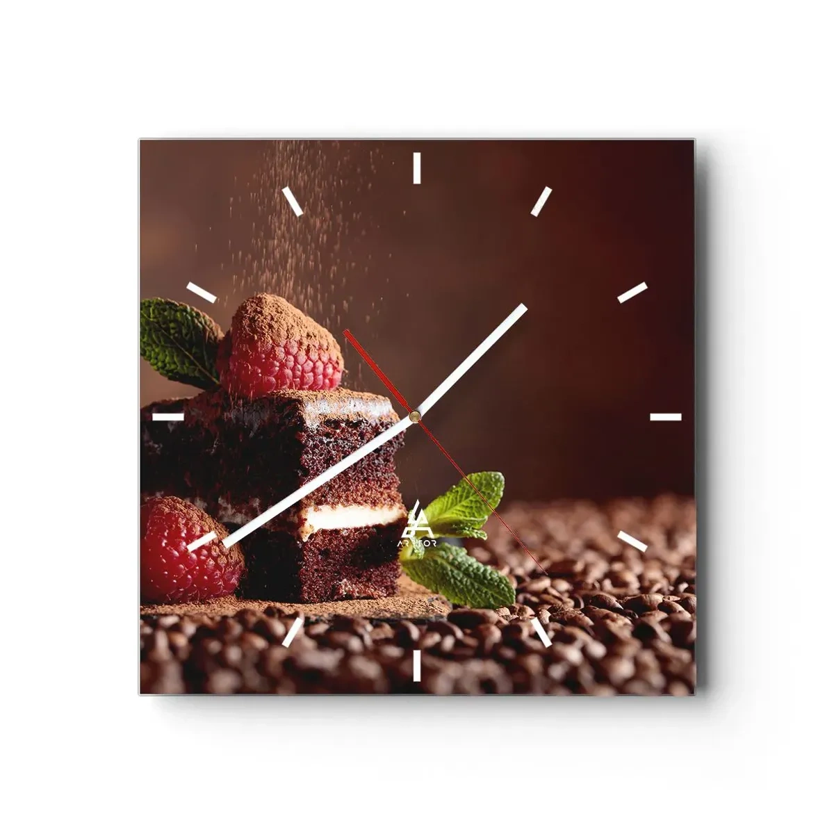 Reloj de pared - Reloj de vidrio - La vida es dulce - 40x40 cm