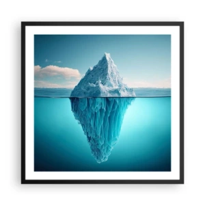 Póster en marco negro - El trono de hielo - 60x60 cm