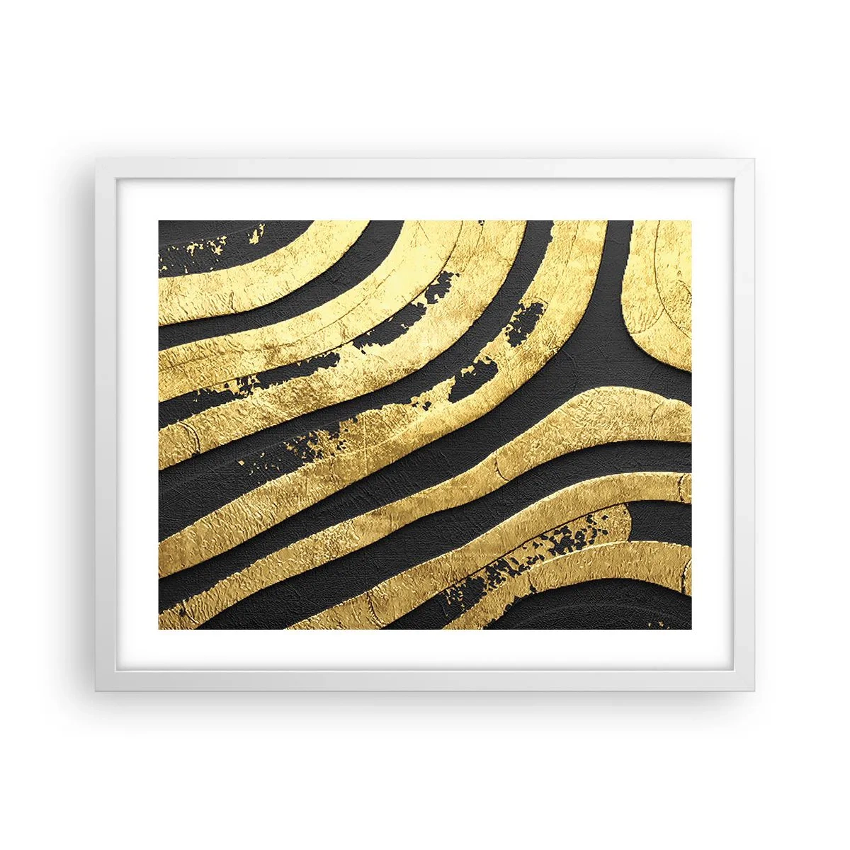 Póster en marco blanco - Todo fluye - 50x40 cm