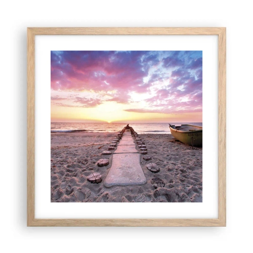 Póster en marco roble claro - Un momento de profunda experiencia - 40x40 cm