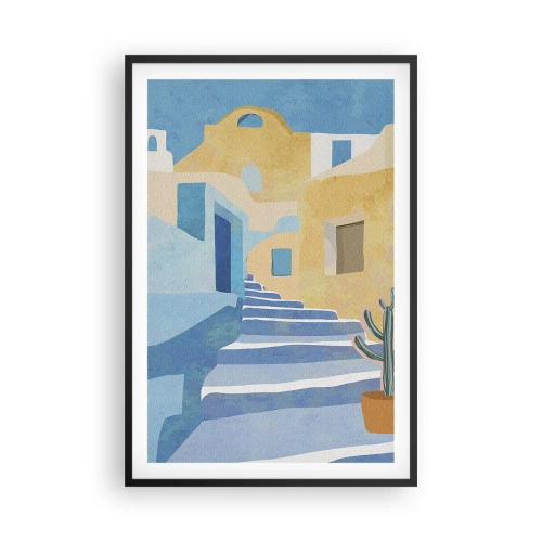 Póster en marco negro - Un día en una ciudad árabe - 61x91 cm