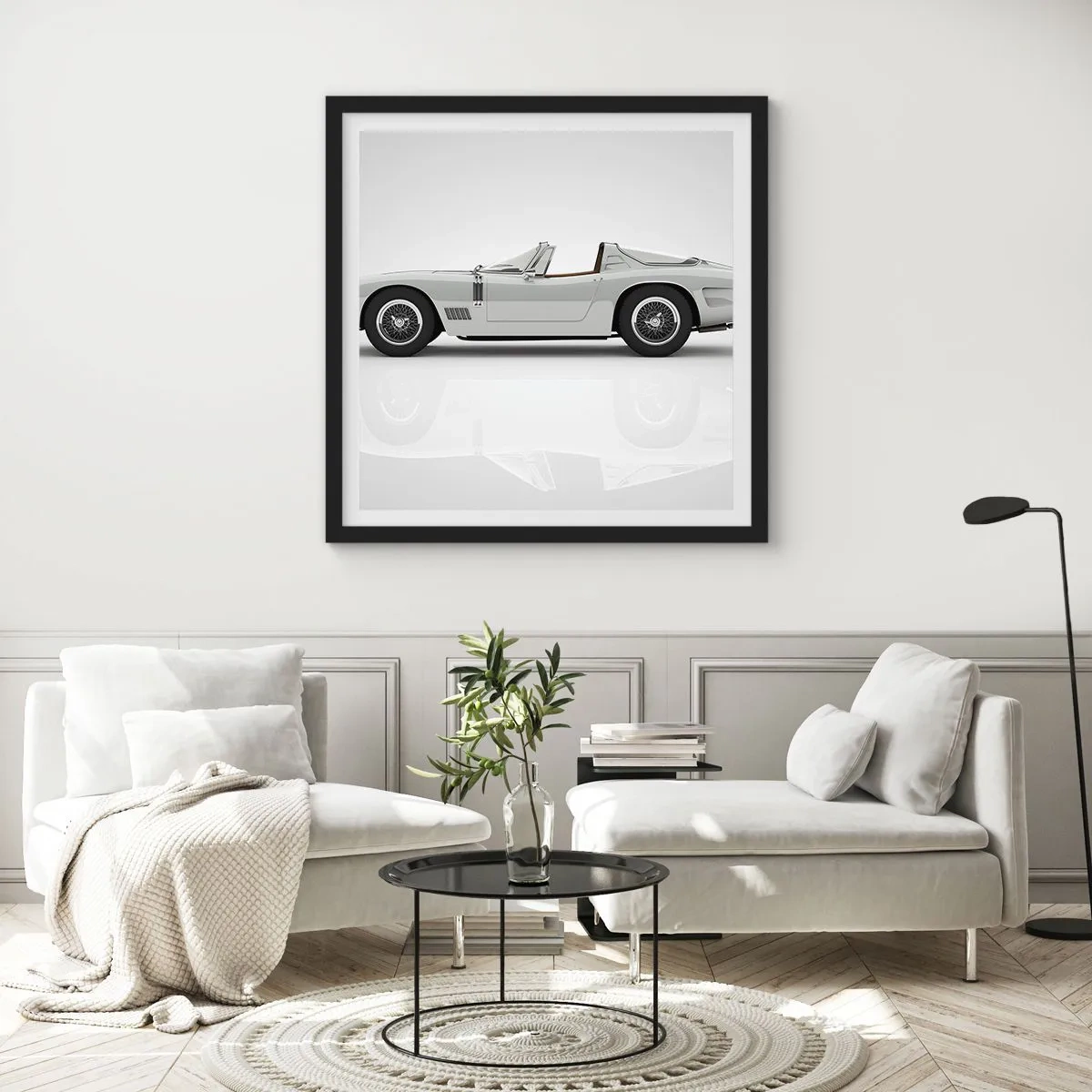 Póster en marco negro - Una promesa de diversión - 40x40 cm