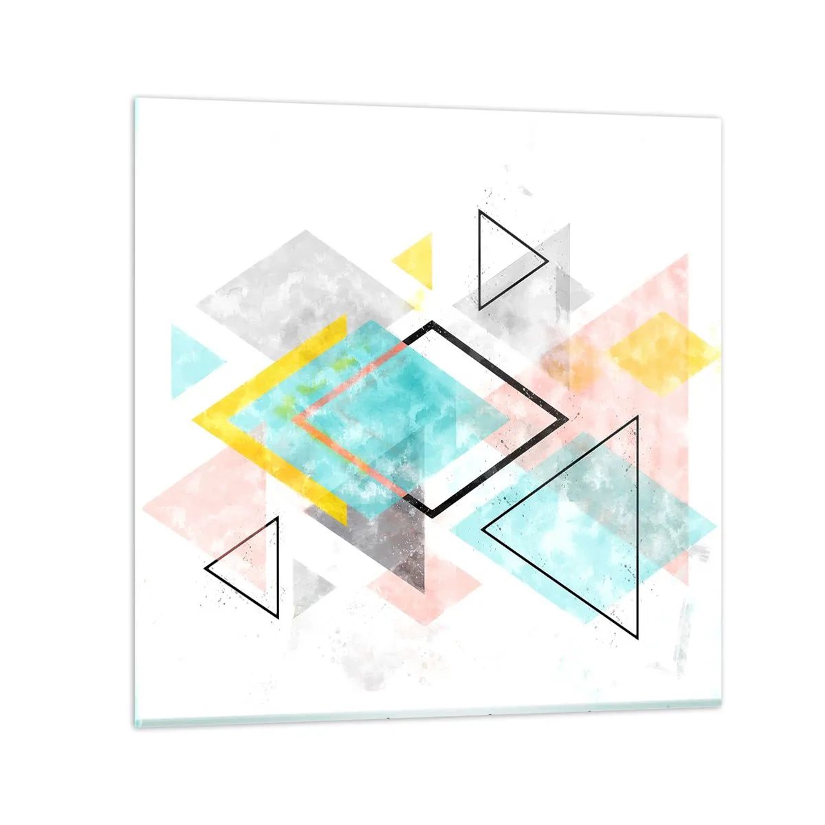 Cuadro sobre vidrio - Impresiones sobre Vidrio - Un juego geométrico - 50x50 cm