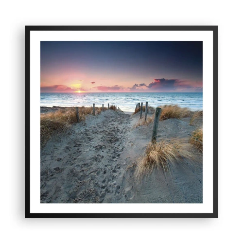 Póster en marco negro - Se derramó un arco iris de luminosidad.... - 60x60 cm