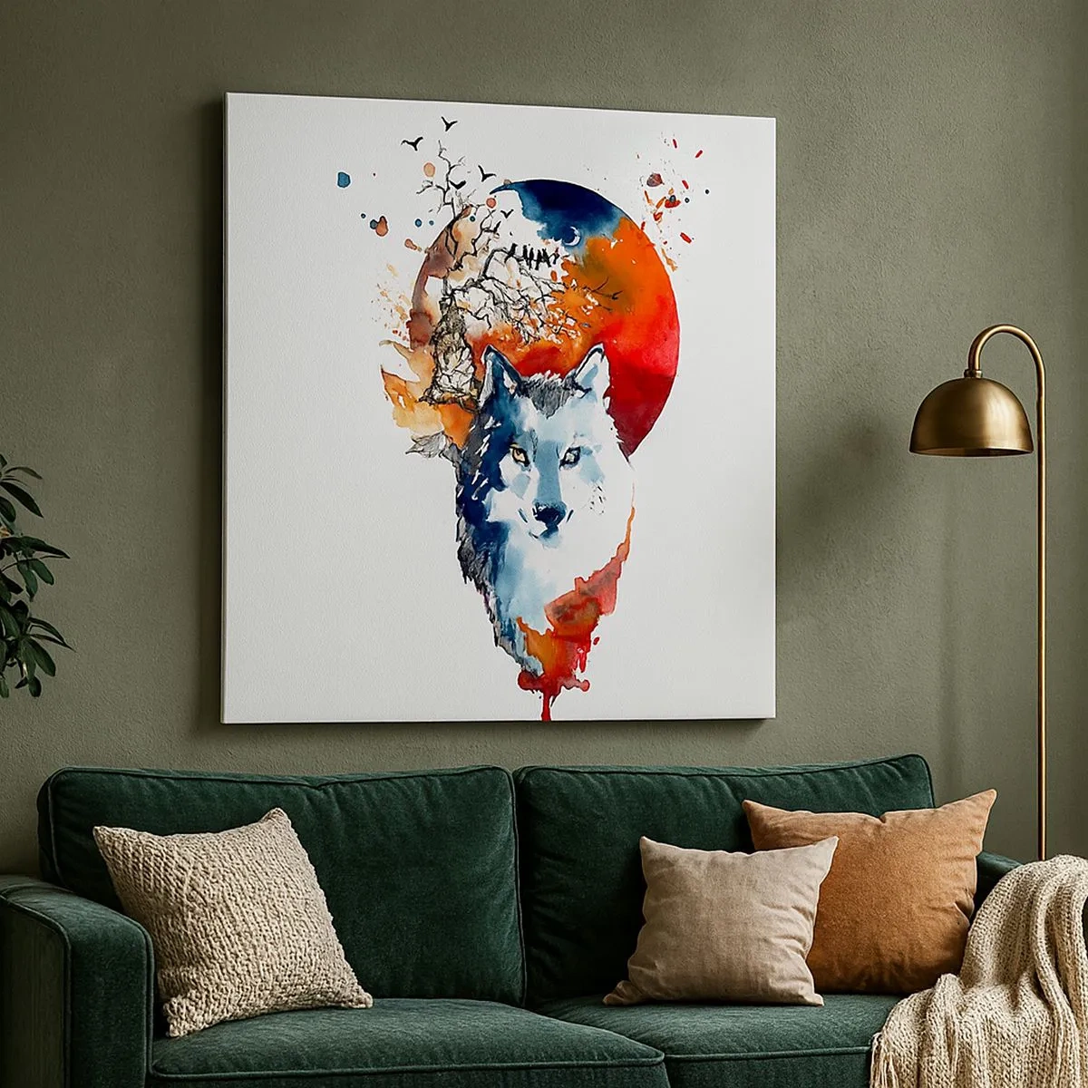 Cuadro sobre lienzo - Impresión de Imagen - El acecho nocturno - 30x30 cm