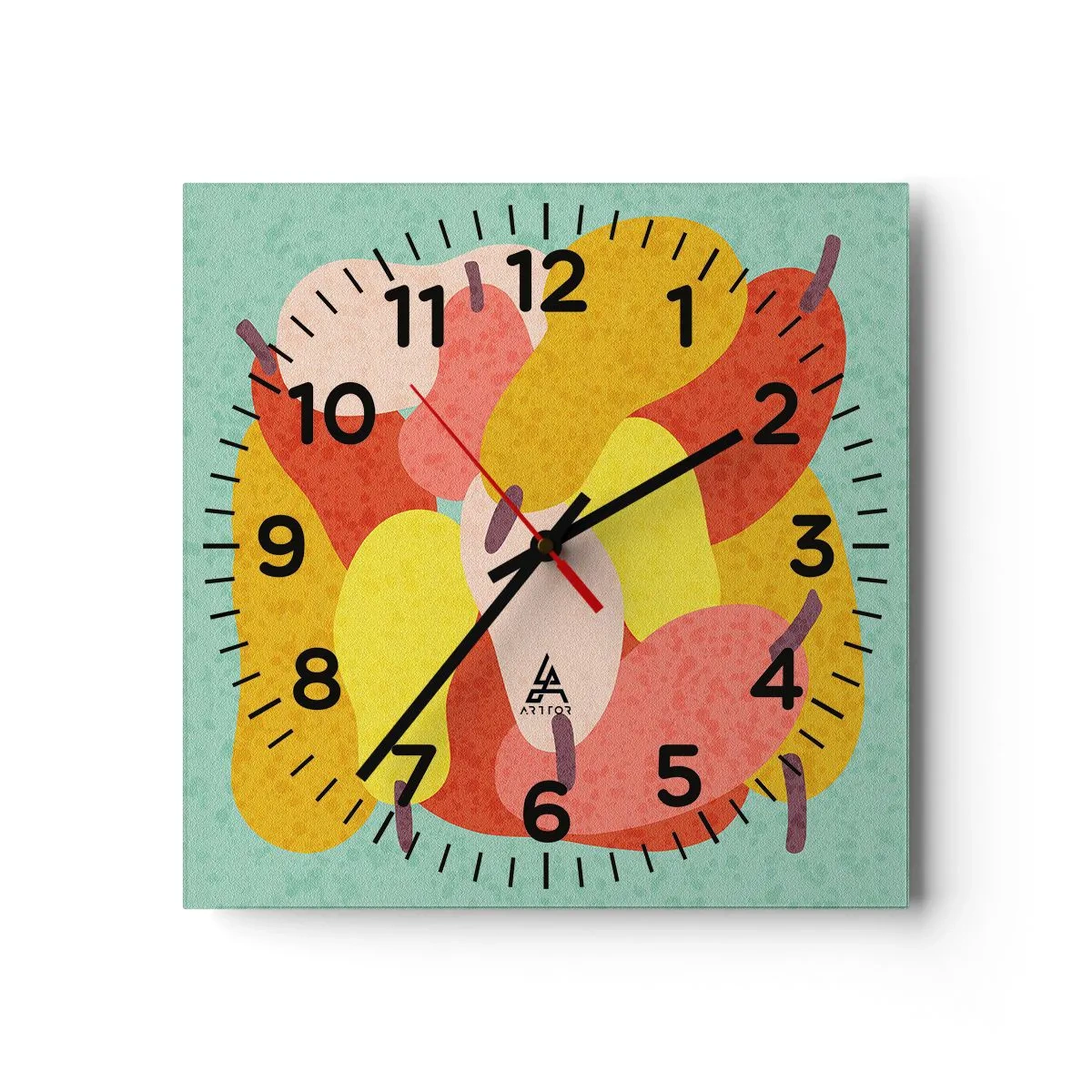 Reloj de pared - Reloj de vidrio - Saborear el sol del verano - 30x30 cm