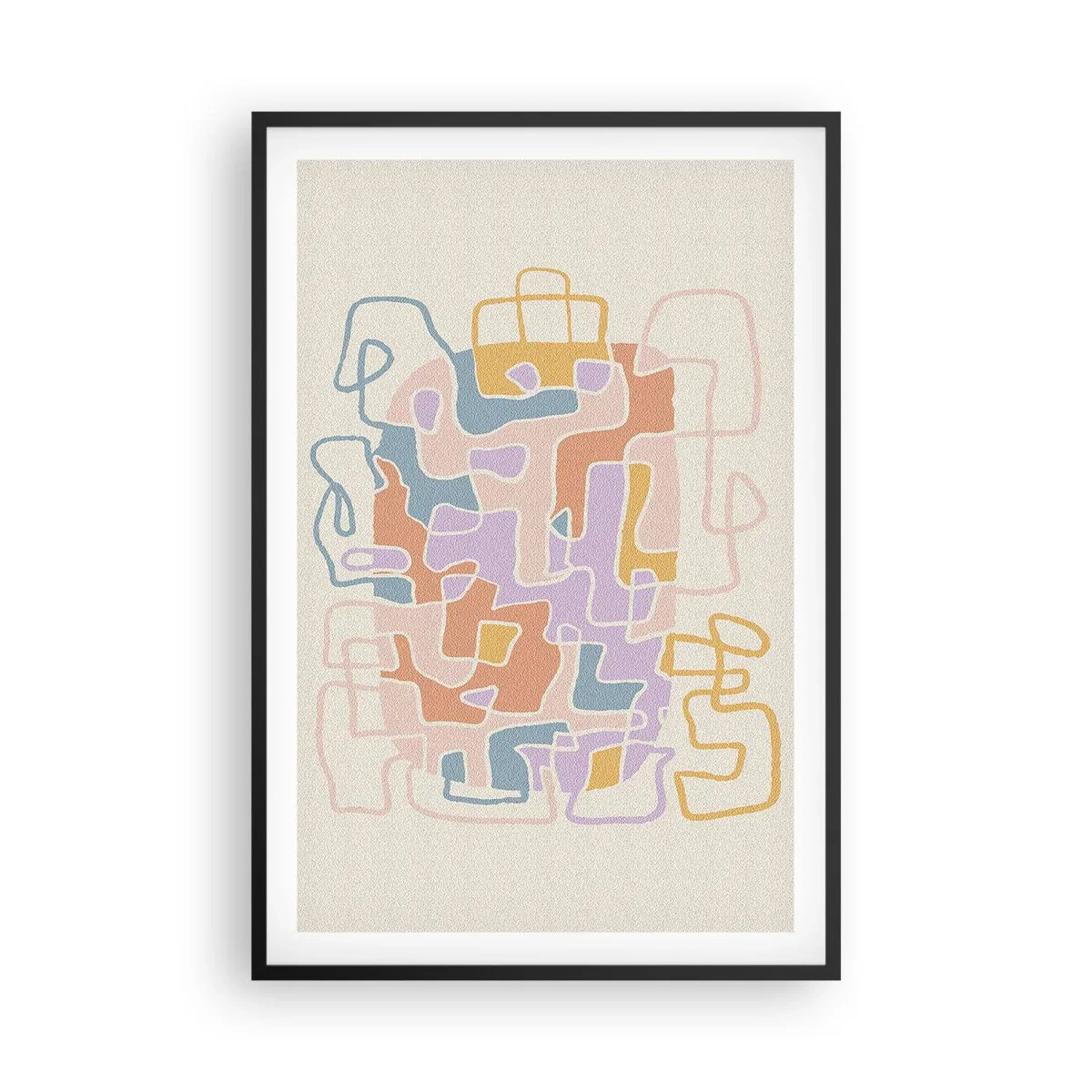 Póster en marco negro - Laberinto - una alegre aventura - 61x91 cm