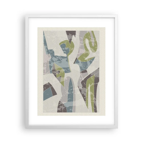 Póster en marco blanco - Composición tras vidriera - 40x50 cm