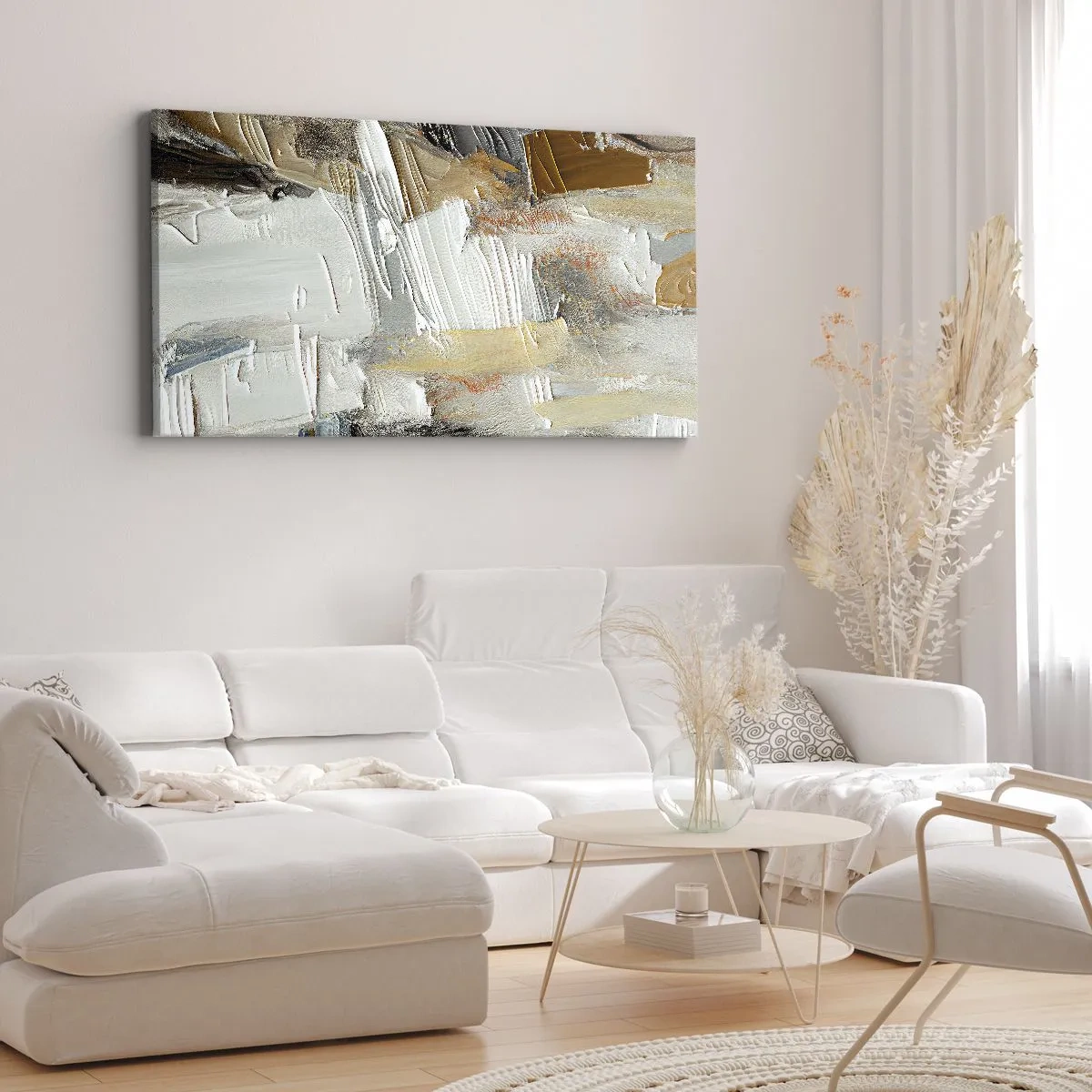 Cuadro sobre lienzo - Impresión de Imagen - Estratificación de colores - 100x40 cm