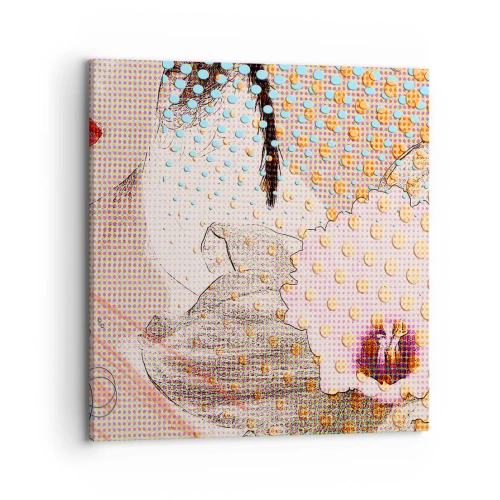 Cuadro sobre lienzo - Impresión de Imagen - Heroína de cómic - 70x70 cm