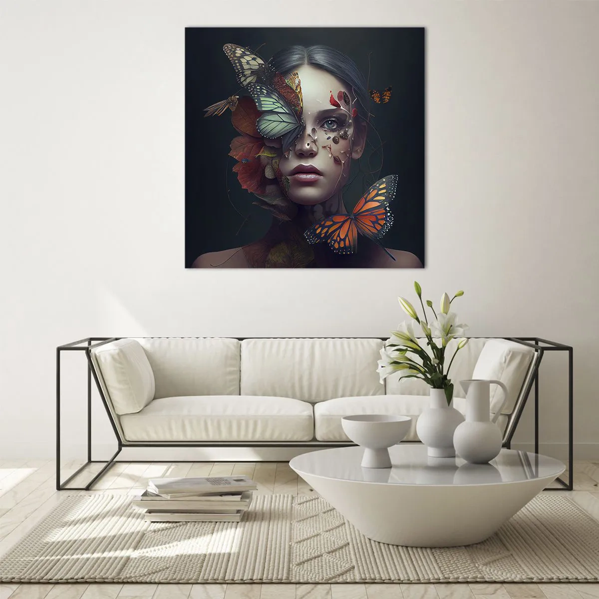 Cuadro sobre vidrio - Impresiones sobre Vidrio - Una metamorfosis maravillosa - 40x40 cm