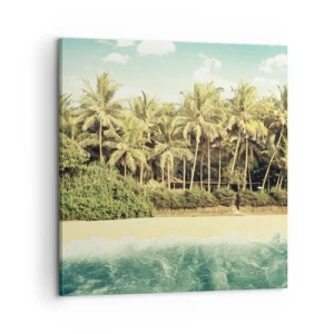 Cuadro sobre lienzo - Impresión de Imagen - ¿Qué tal aquí? - 60x60 cm