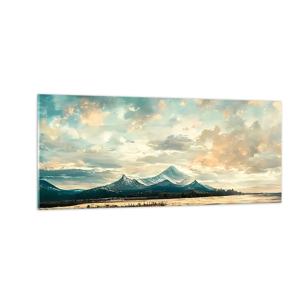 Cuadro sobre vidrio - Impresiones sobre Vidrio - Bajo la protección del cielo - 100x40 cm