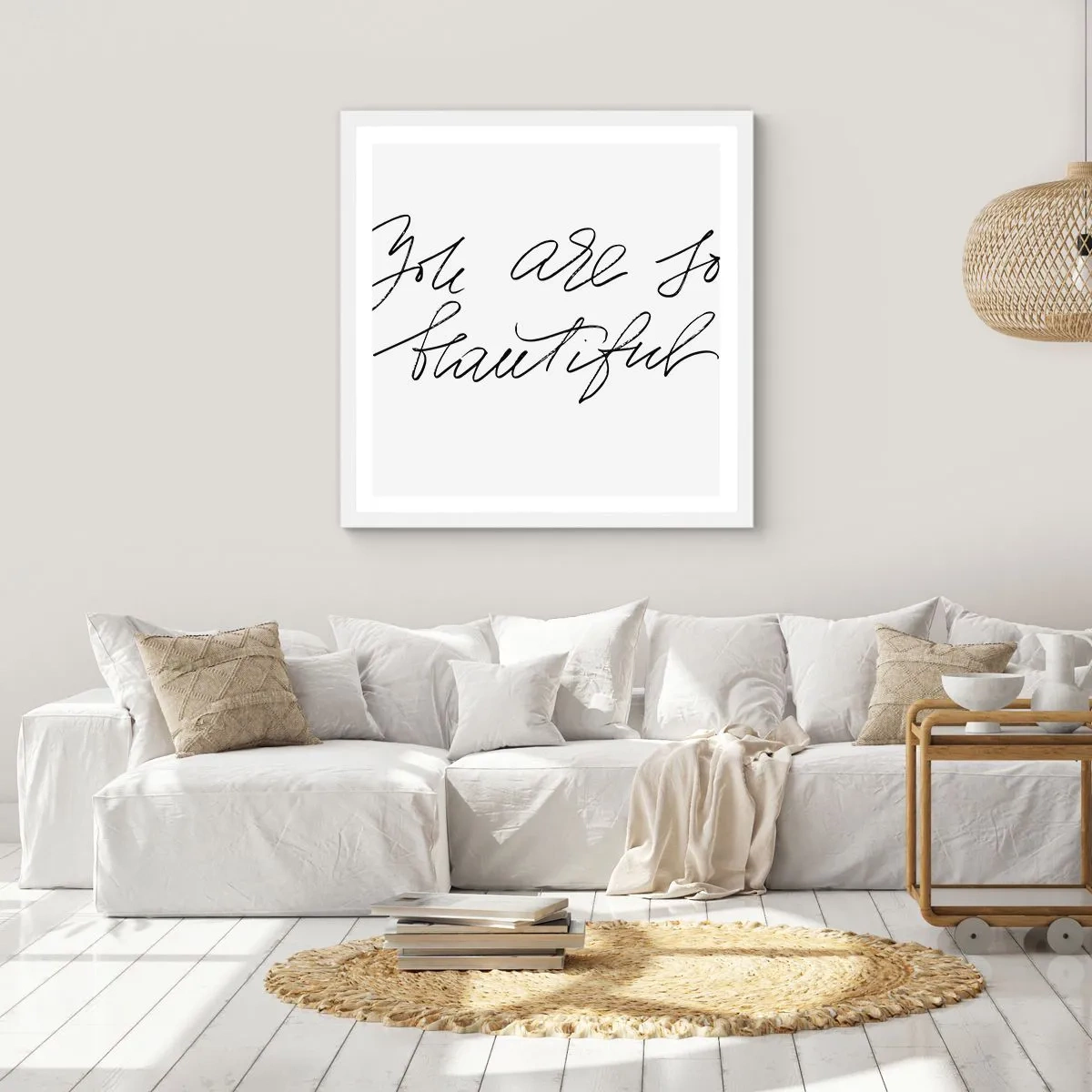 Póster en marco blanco - De verdad, créeme - 40x40 cm