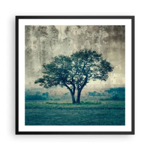 Póster en marco negro - El manzano - 60x60 cm