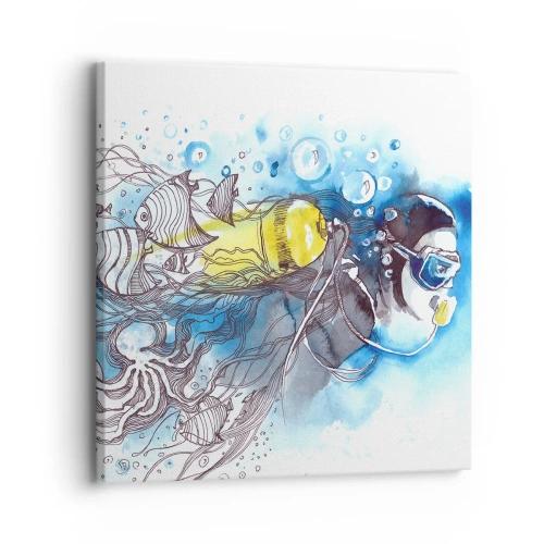 Cuadro sobre lienzo - Impresión de Imagen - Sumergirse en lo desconocido - 30x30 cm