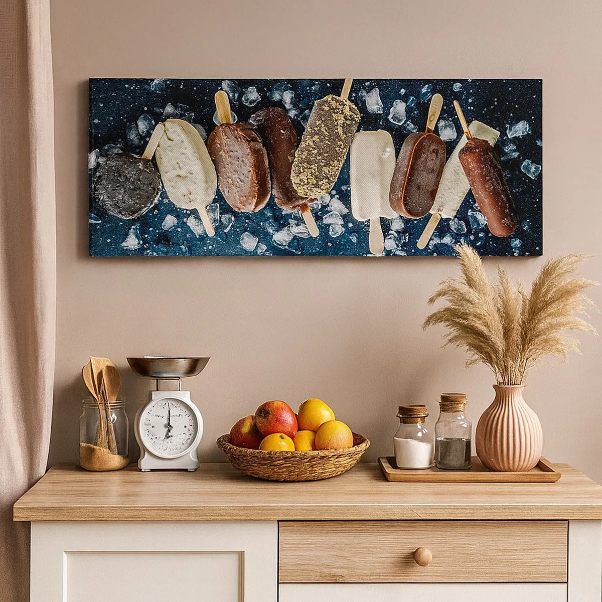 Cuadro sobre lienzo - Impresión de Imagen - El sabor del verano caluroso - 100x40 cm