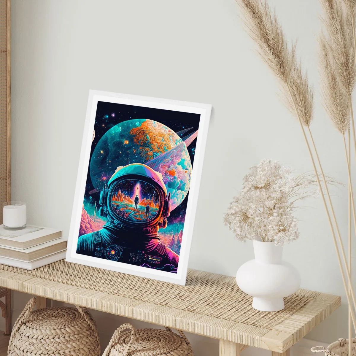 Póster en marco blanco - Sueños de niño - 70x100 cm