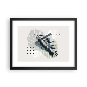 Póster en marco negro - Naturaleza y geometría - 40x30 cm