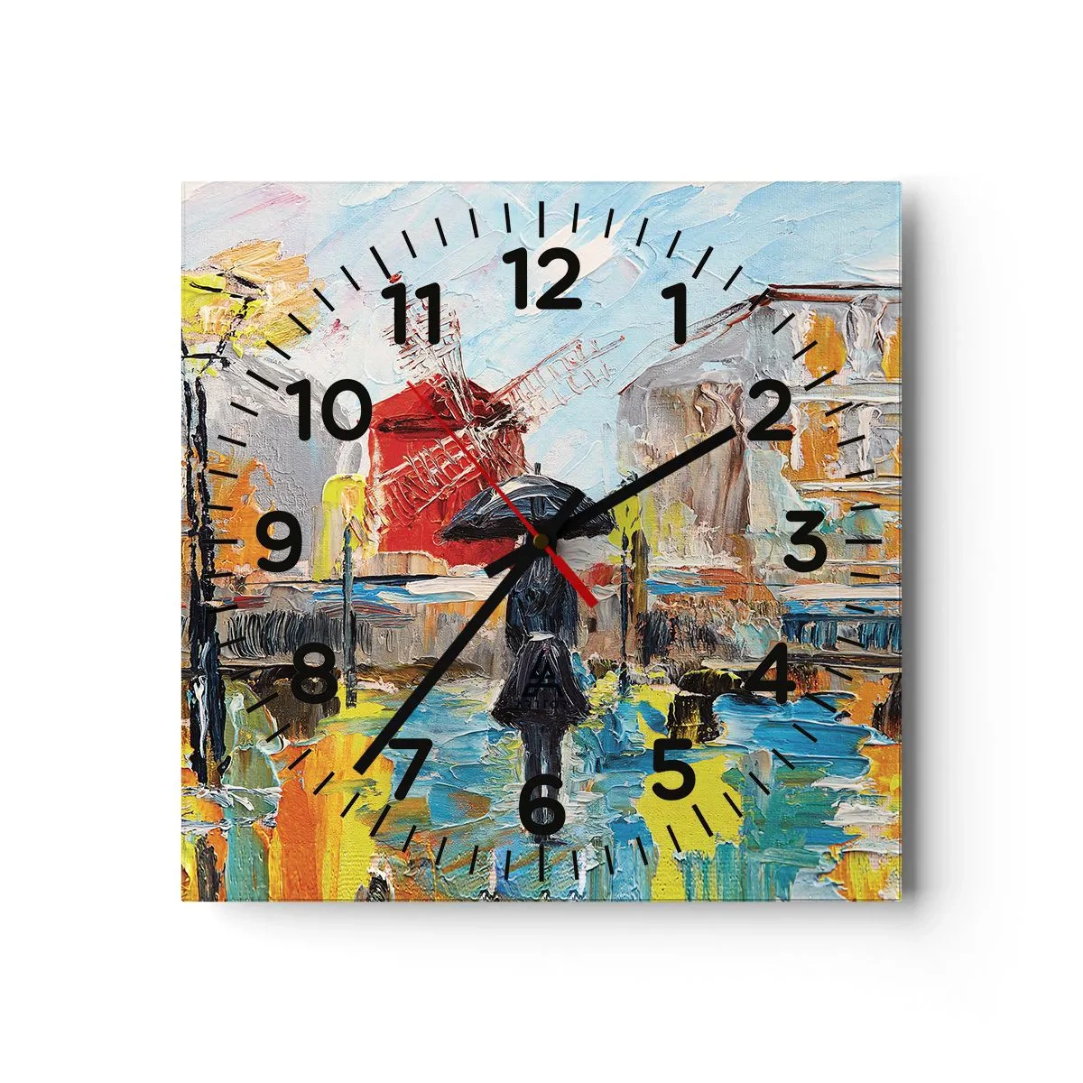 Reloj de pared - Reloj de vidrio - Leyendas parisinas - 30x30 cm