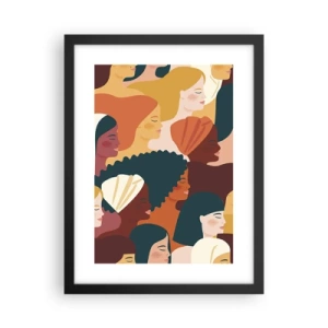 Póster en marco negro - La feminidad - 30x40 cm