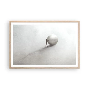 Póster en marco roble claro - El juego de la vida - 91x61 cm