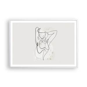 Póster en marco blanco - El arte de la seducción - 100x70 cm