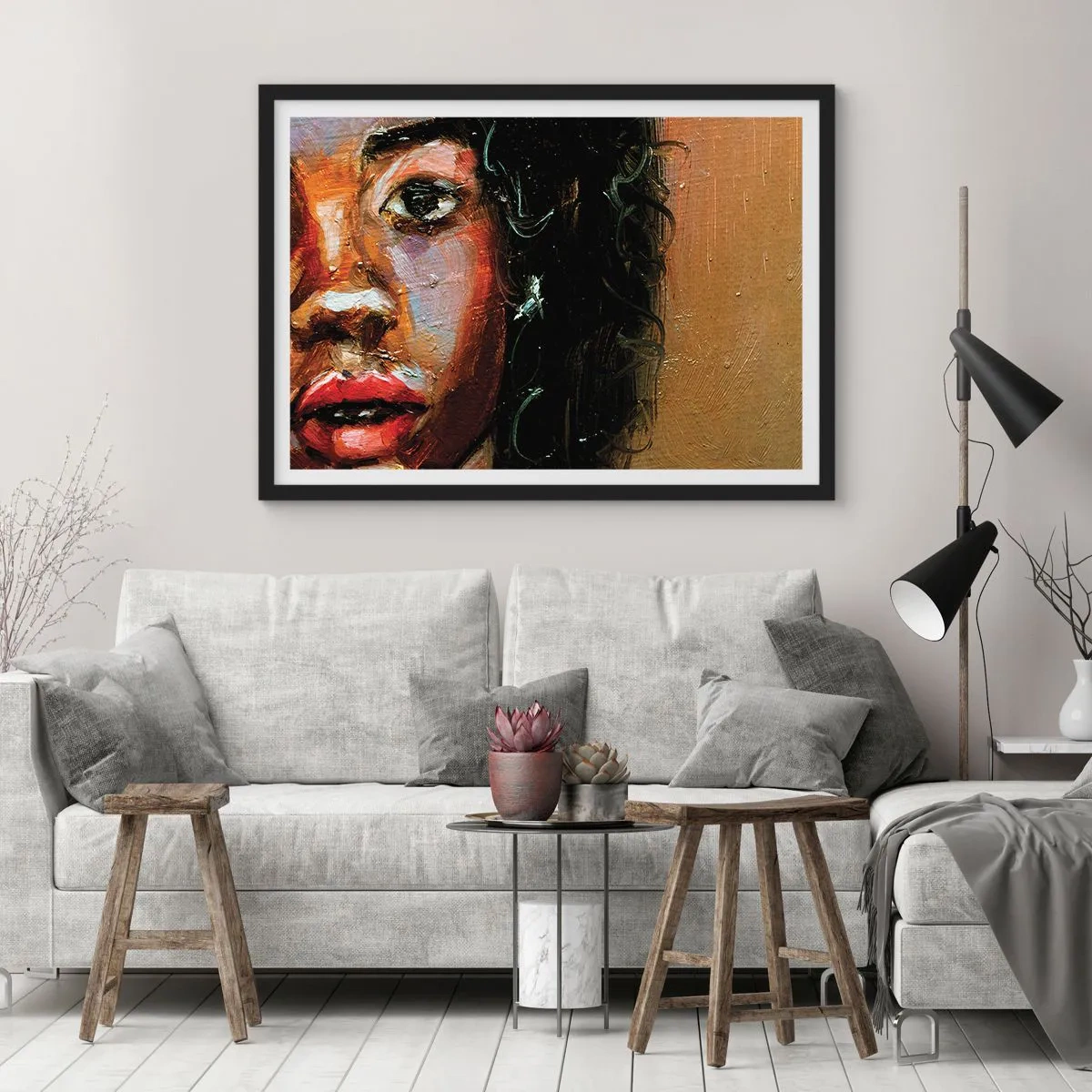 Póster en marco negro - La mitad de mi ser - 91x61 cm