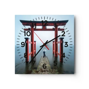 Reloj de pared - Reloj de vidrio - Ensueño japonés - 40x40 cm