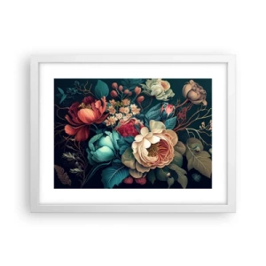 Póster en marco blanco - Encanto del siglo XIX - 40x30 cm