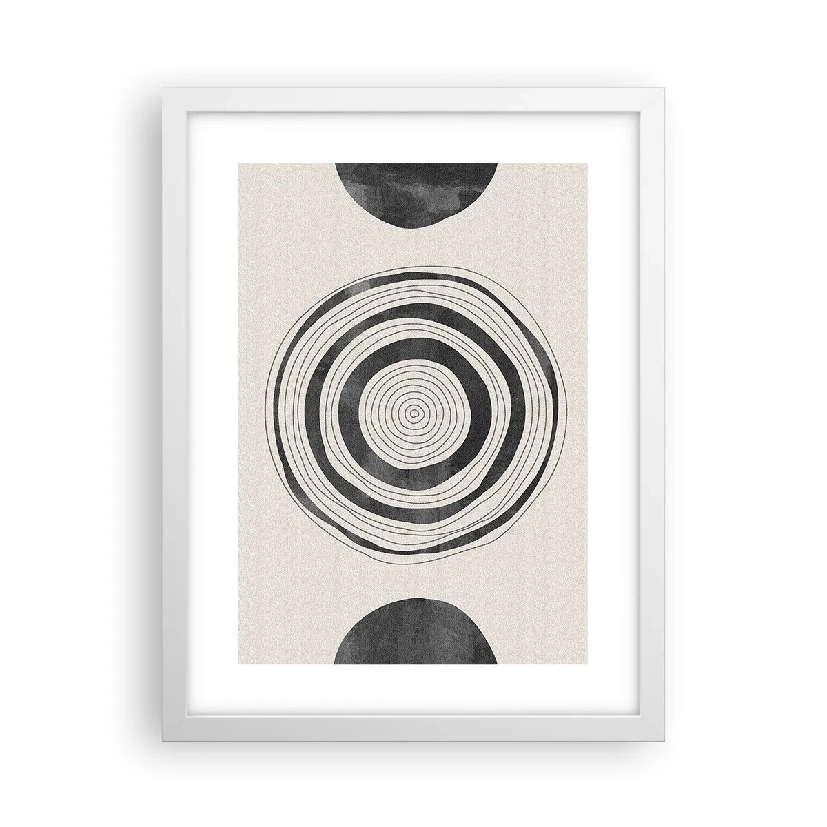 Póster en marco blanco - Lo importante es lo que hay entre medias - 30x40 cm