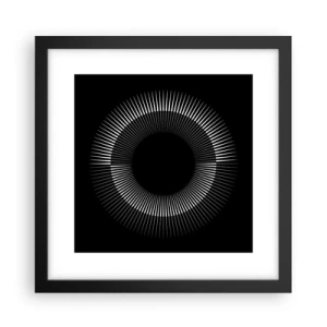 Póster en marco negro - Sol negro - 30x30 cm