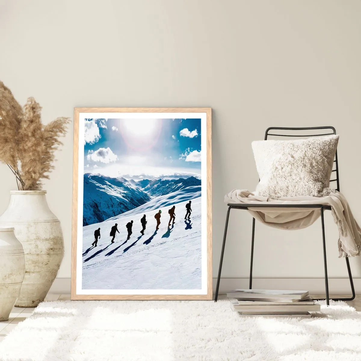 Póster en marco roble claro - Equipo de conquistadores - 70x100 cm