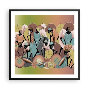 Póster en marco negro - Se avecina una gran celebración - 60x60 cm