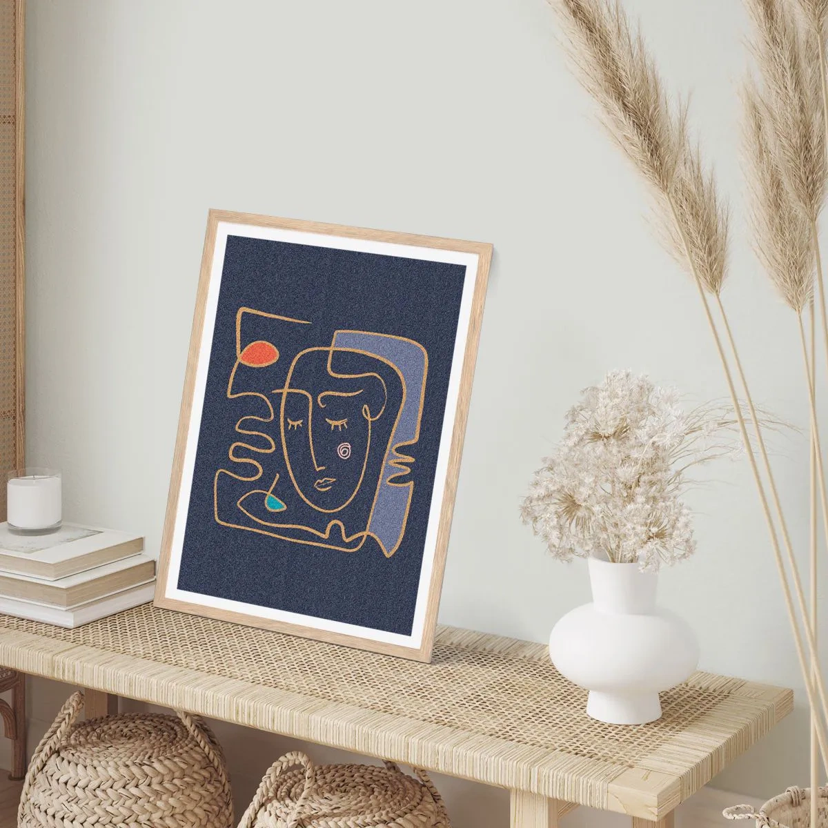 Póster en marco roble claro - En un maravilloso sueño - 30x40 cm