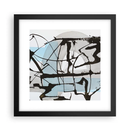 Póster en marco negro - Azul a pesar de todo - 30x30 cm