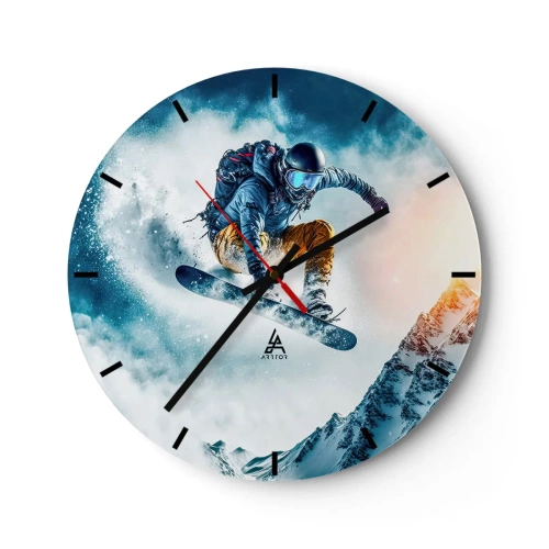 Reloj de pared - Reloj de vidrio - Emociones extremas - 40x40 cm