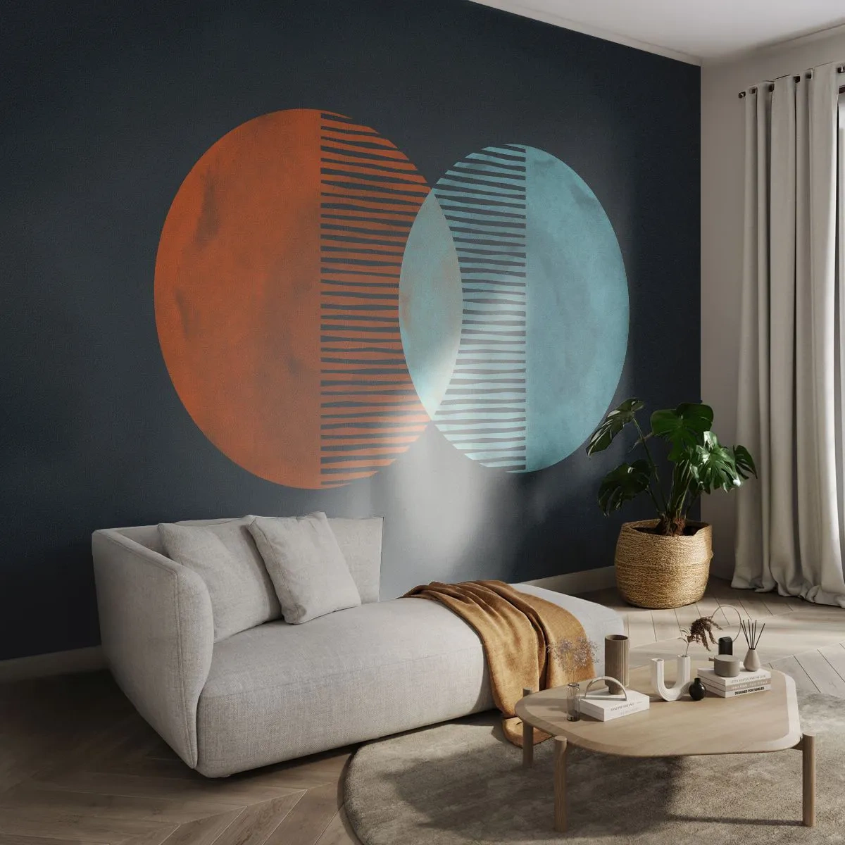 Fotomural Autadhesivo Deluxe Sticker - Fantasía astronómica - Abstracción, Pedazo, Patrón moderno - 150x105 cm