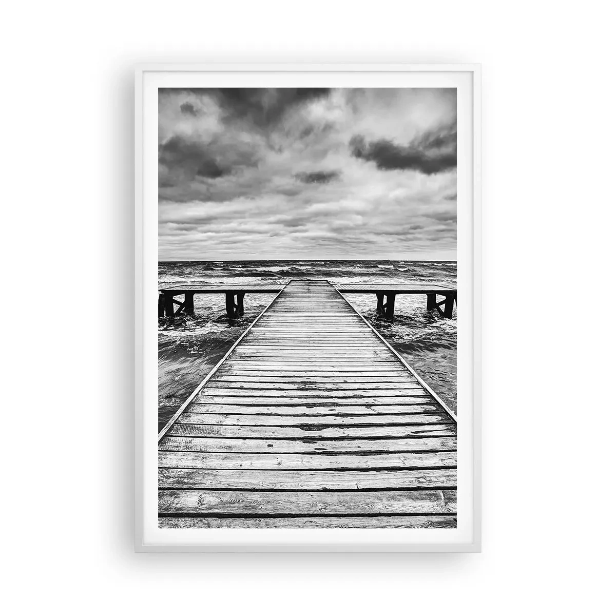 Póster en marco blanco - Estoy esperando que sople el viento... - 70x100 cm