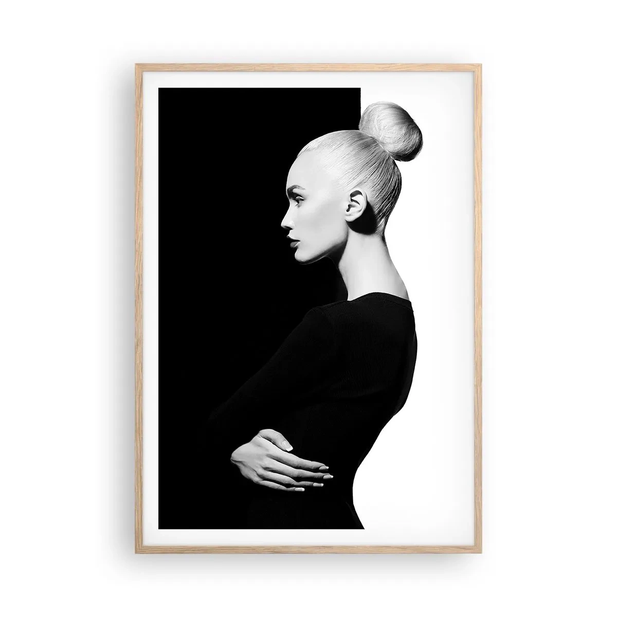 Póster en marco roble claro - Simplemente femenina - 70x100 cm