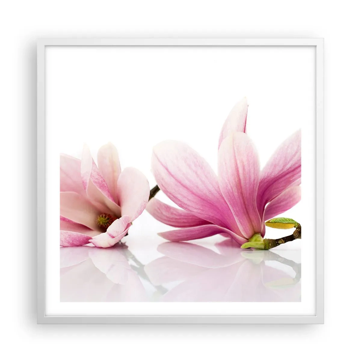 Póster en marco blanco - Suave como un soplo de primavera - 60x60 cm