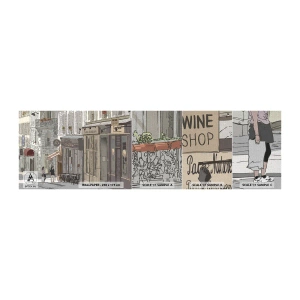 Muestra de fotomural Premium Canvas - Alegrías urbanas - Arquitectura, Ciudad, París - 100x30 cm