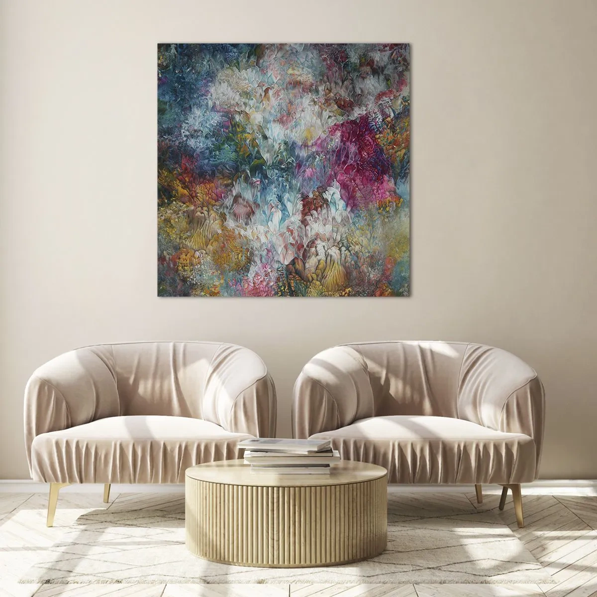 Cuadro sobre vidrio - Impresiones sobre Vidrio - En plena floración - 40x40 cm