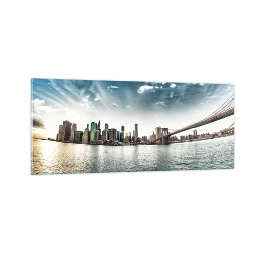 Cuadro sobre vidrio - Impresiones sobre Vidrio - Isla de cristal - 100x40 cm
