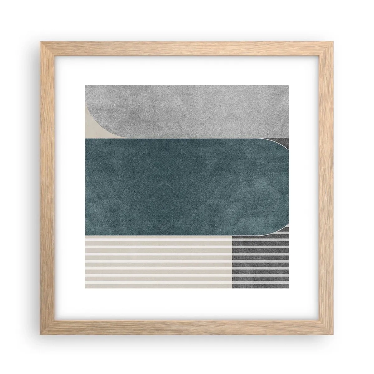 Póster en marco roble claro - Composición horizontal - 30x30 cm