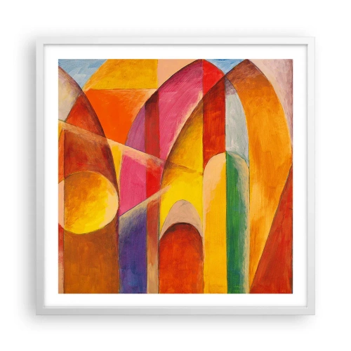 Póster en marco blanco - Catedral del sol - 60x60 cm