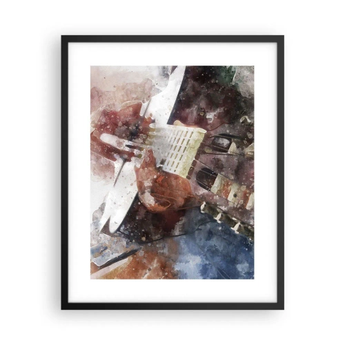 Póster en marco negro - ¿Y qué opinas? - 40x50 cm